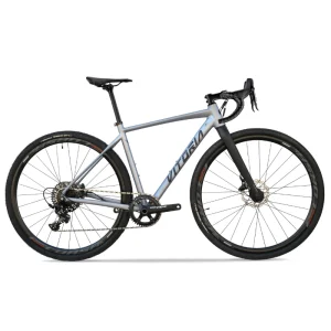 Bicicleta Gravel Vitòria NYXTRALIGHT Explorer SRAM Apex en color blau i negre